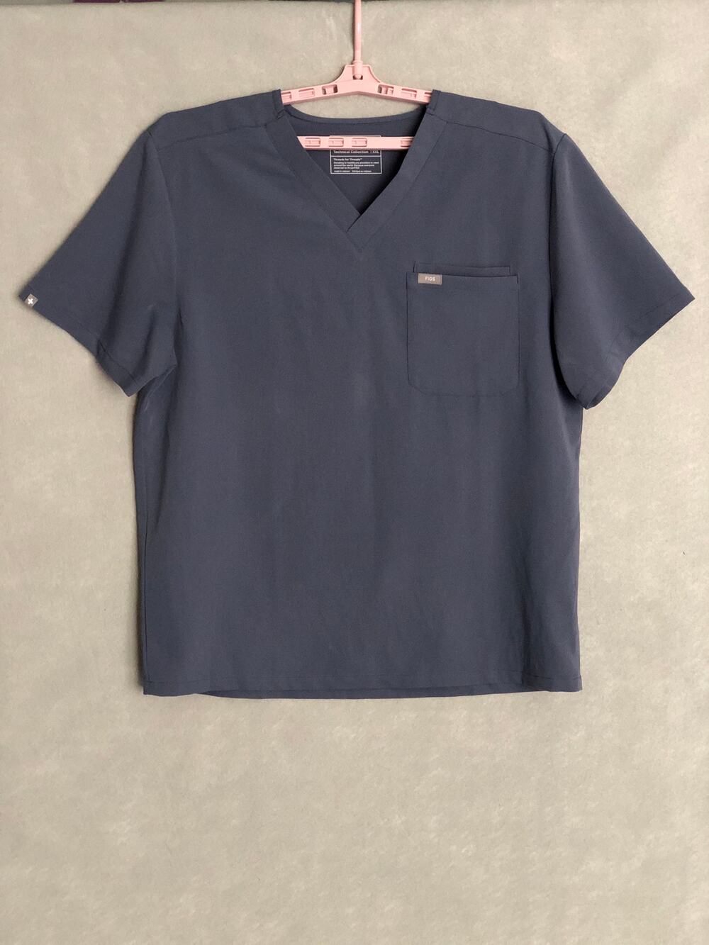 Figs Leon Scrub Top Gray Blue Men's XXL